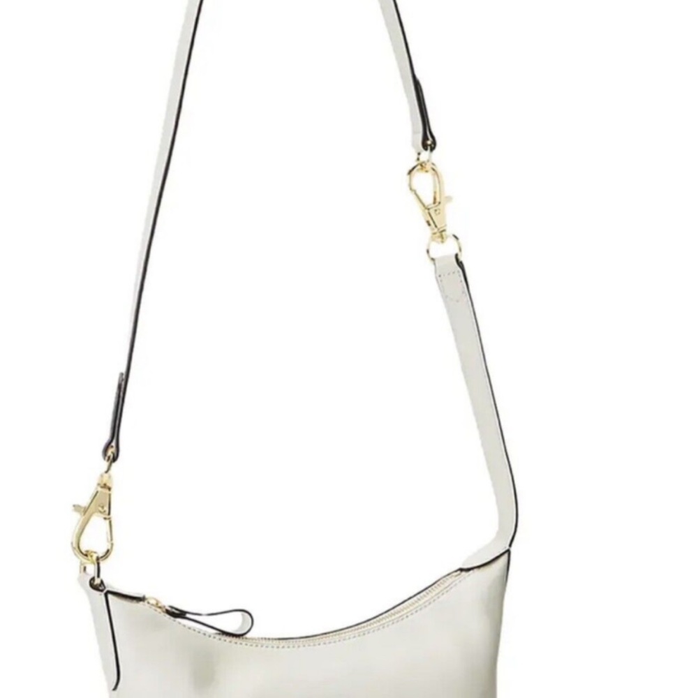 Lauren Ralph Lauren Kassie Medium Leather Convertible Shoulder Bag/cream/nwt - Picture 3 of 4